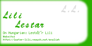 lili lestar business card